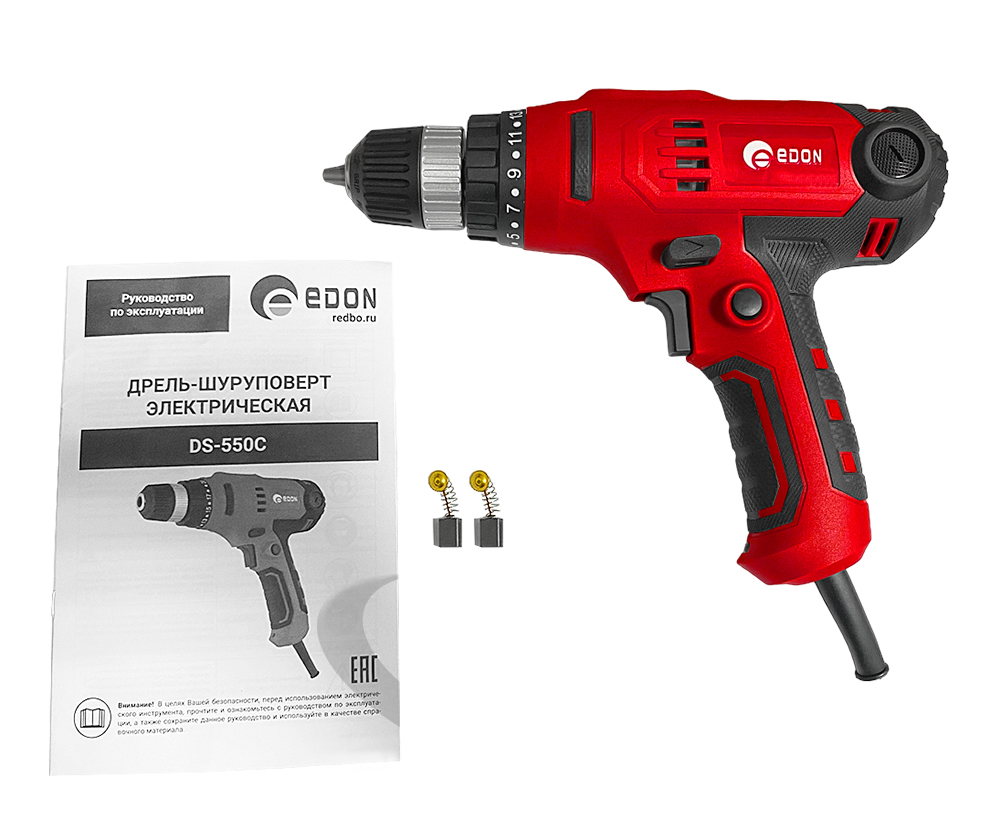 ДРЕЛЬ-ШУРУПОВЕРТ электрическая "EDON DS-550C"  в Гусь-Хрустальном