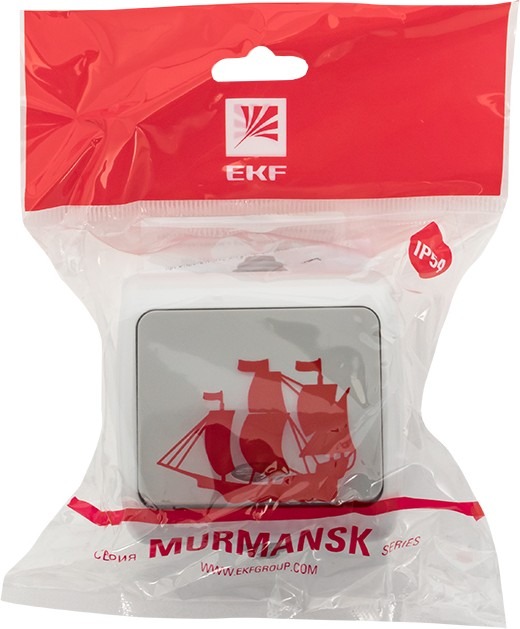 Мурманск Выключатель 1 -кл. с инд. 10А IP54 сер.EKF  в Гусь-Хрустальном