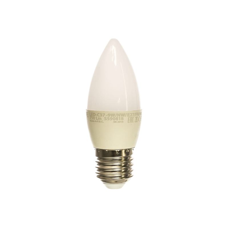 UL-00003806 Лампа светодиодная свеча матовая. Серия Norma 4000K LED-C37-9W/NW/E27/FR/NR 3899  в Гусь-Хрустальном
