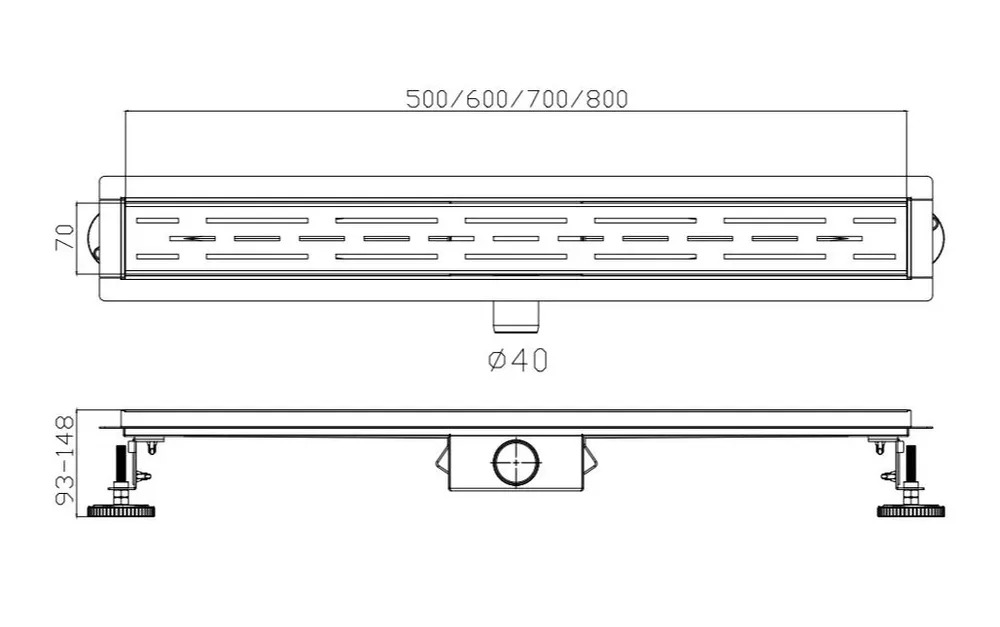 Трап HAIBA HB91500-3, серый 500 мм  в Гусь-Хрустальном