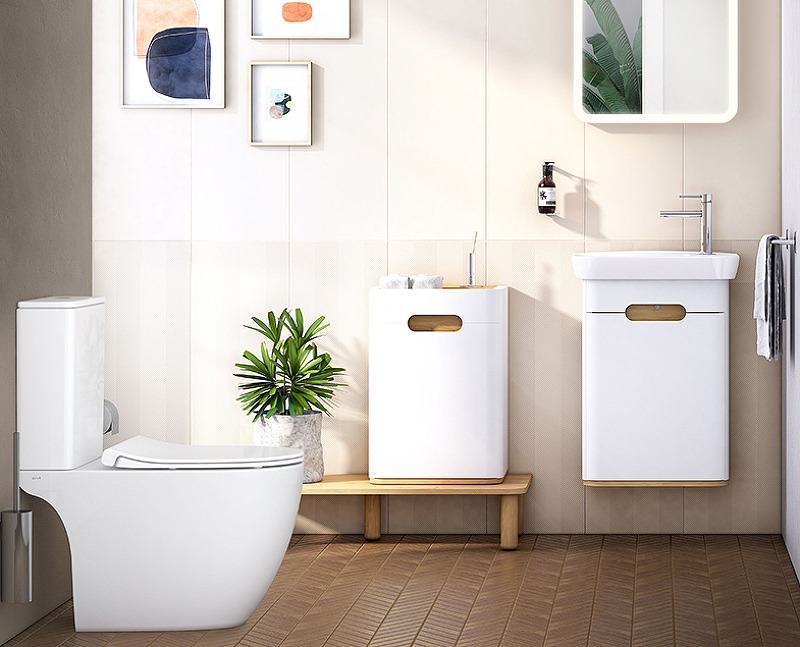 Унитаз-компакт Vitra Sento безободковый сиденье м/лифт 9830В003-7204  в Гусь-Хрустальном