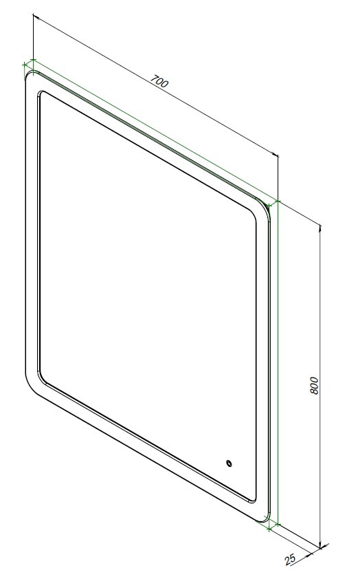 Зеркало Ирис 70х80 LED (326444)  в Гусь-Хрустальном