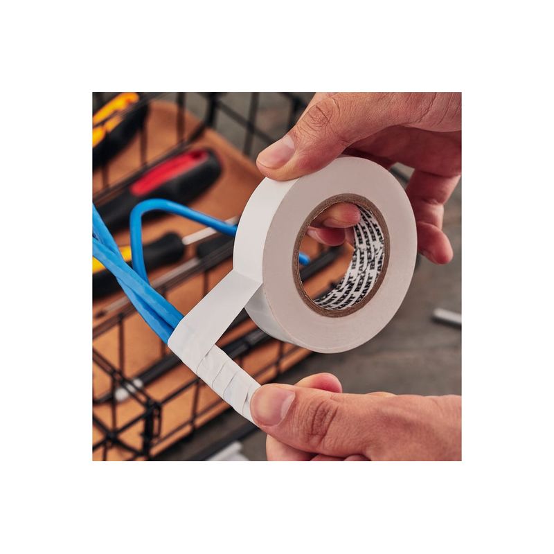 KR-09-2201 Изолента ПВХ KRANZ 0.13х19 мм, 25 м, белая (5 шт./уп.)  в Гусь-Хрустальном
