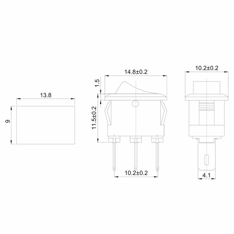 36-2031 Выключатель клавишный 250V 3А (3с) ON-ON красный  Micro  REXANT  в Гусь-Хрустальном