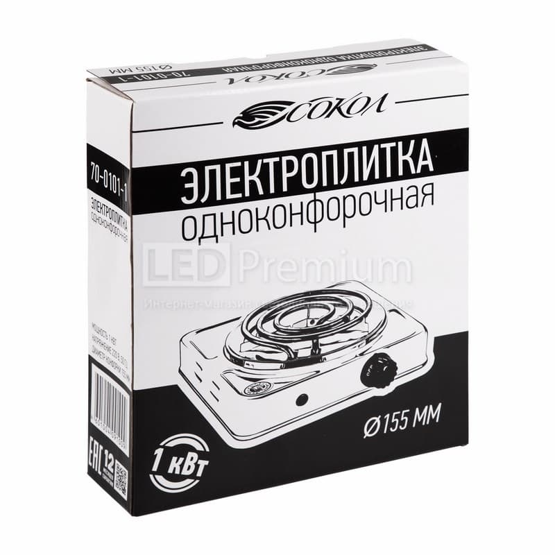 Электроплитка одноконфорочная, ТЭН 1,0 кВт/220В  СОКОЛ 70-0101-1   в Гусь-Хрустальном