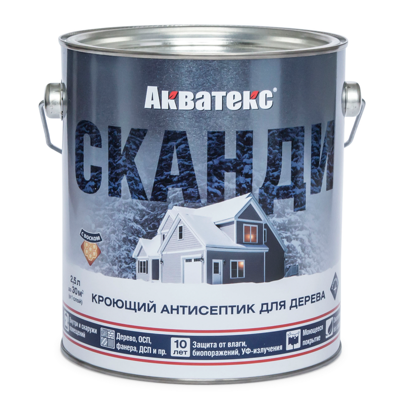 Акватекс СКАНДИ антисептик д/ дерева   2,5 л имбирь  /4  в Гусь-Хрустальном