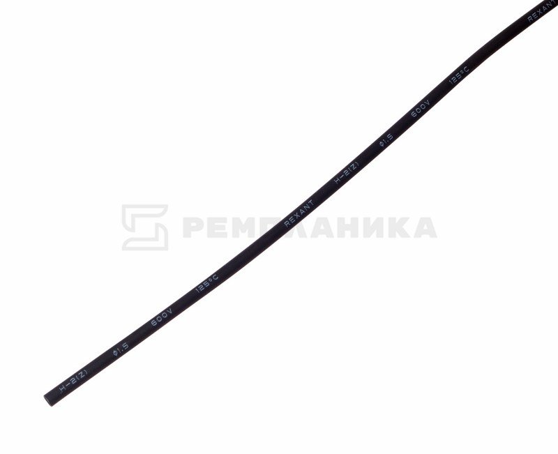 20-1506 1.5 / 0.75 мм 1м термоусадка черная  REXANT 1/50 шт  в Гусь-Хрустальном