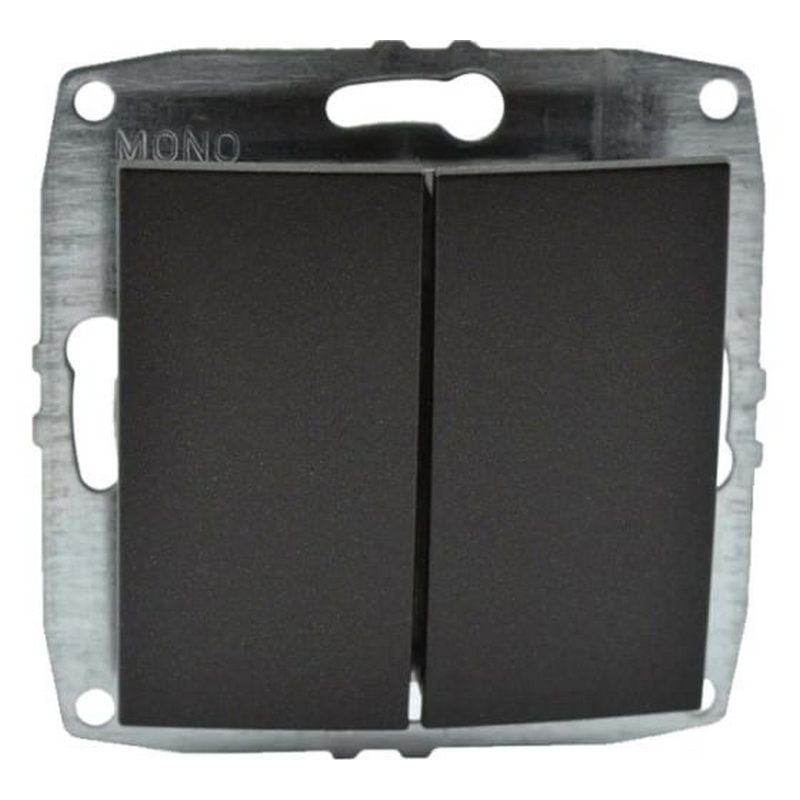 MONO L / D Механизм  Выкл. 2 кл. прох. Графит										  в Гусь-Хрустальном