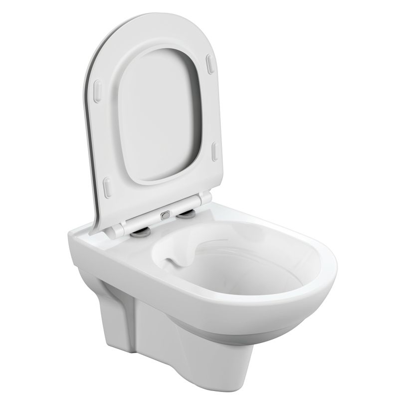 Унитаз подвесной: CITY NEW CLEAN ON с кр.дюр.slim, lift, e-off, белый  в Гусь-Хрустальном