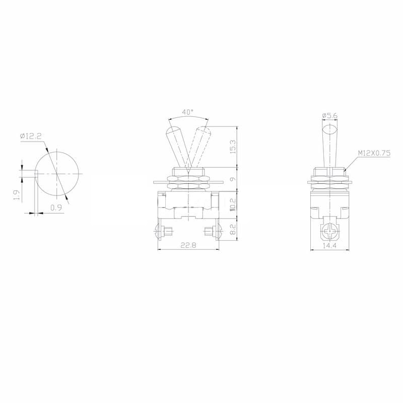36-4310-1 Тумблер 220V 10А (2c) ON-OFF однополюсный  Mini  (ASW-23)  REXANT 1шт  в Гусь-Хрустальном