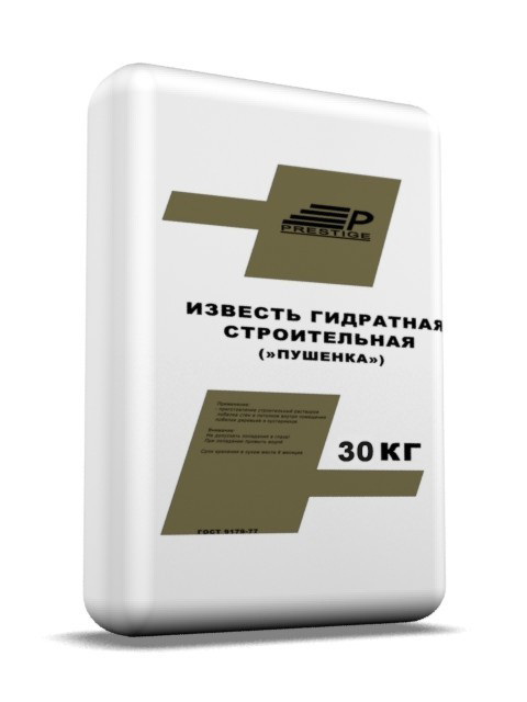 Известь гашеная (пушенка) 30кг  Престиж СТАНДАРТ  в Гусь-Хрустальном