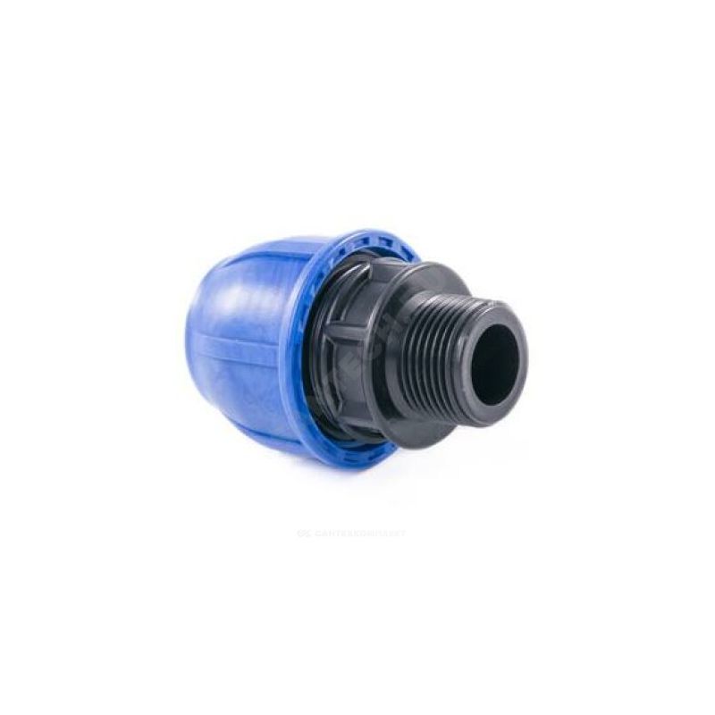 Муфта компрессионная с наружной резьбой  d 25x 3/4" для ПЭ труб(110) 3711  в Гусь-Хрустальном