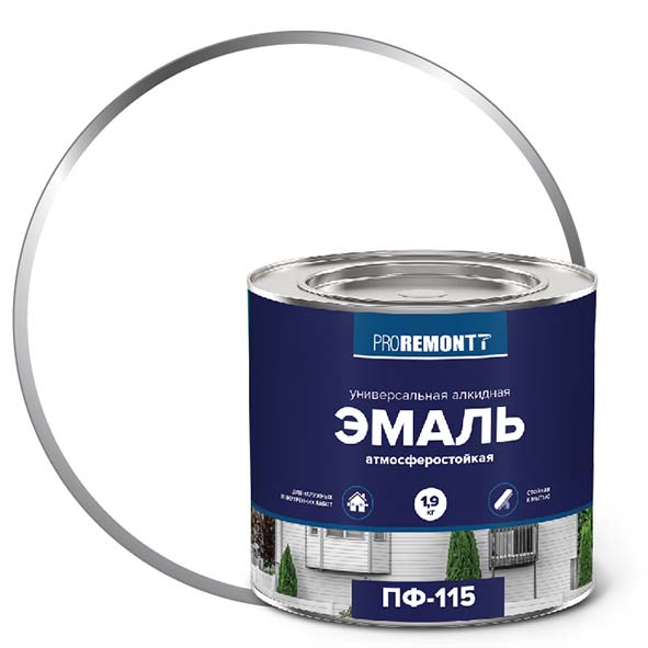 Эмаль ПФ-115 "PROREMONT"   1.9  кг бел.мат. 3/264  в Гусь-Хрустальном