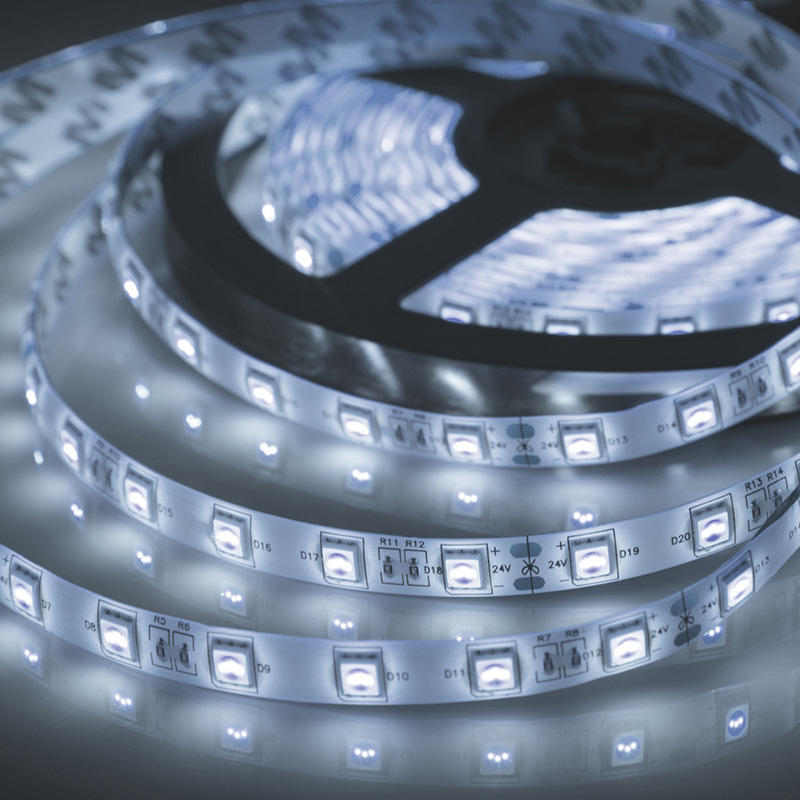 141-633 LED лента 24 В, 10 мм,  IP65, SMD 5050, 60 LED/m, цвет свечения белый (6000 К)  в Гусь-Хрустальном