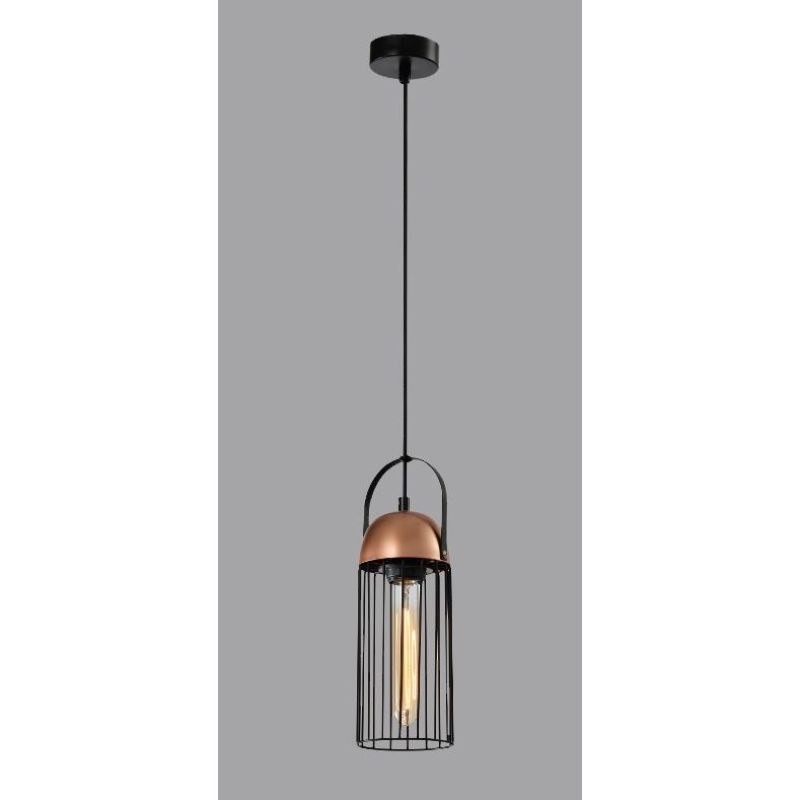 5062-201 Rivoli Подвес Anemon P1 Черный/медь 1хE27 40W (10/120) 9977  в Гусь-Хрустальном