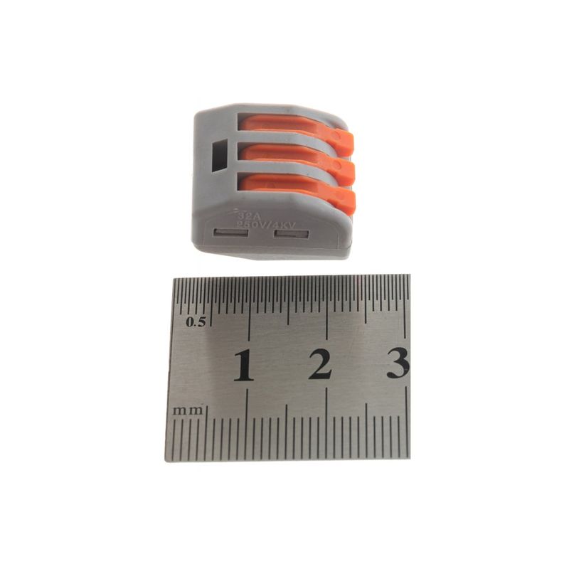 07-5253-4 Универсальная клемма 3-проводная,  серая (0,08-2,5/4 мм²) (50 шт./уп.) REXANT  в Гусь-Хрустальном