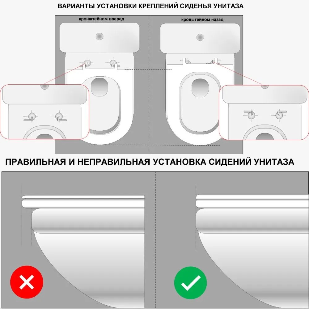 Крепёж сиденья унитаза (пара) белый пластик , MP-У  в Гусь-Хрустальном