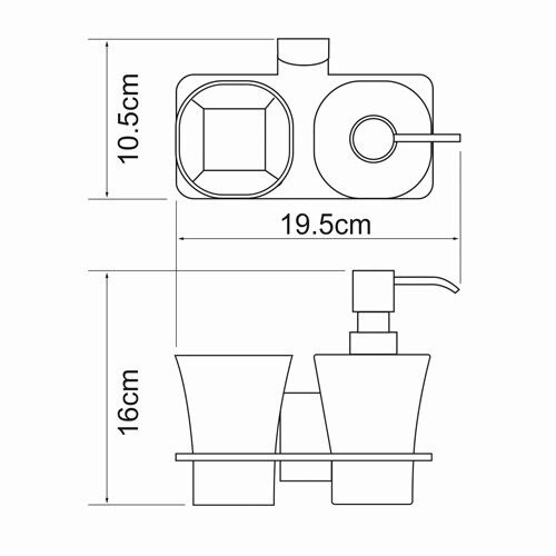 Exter K-5289 Держатель стакана и дозатора, св.бронза  в Гусь-Хрустальном