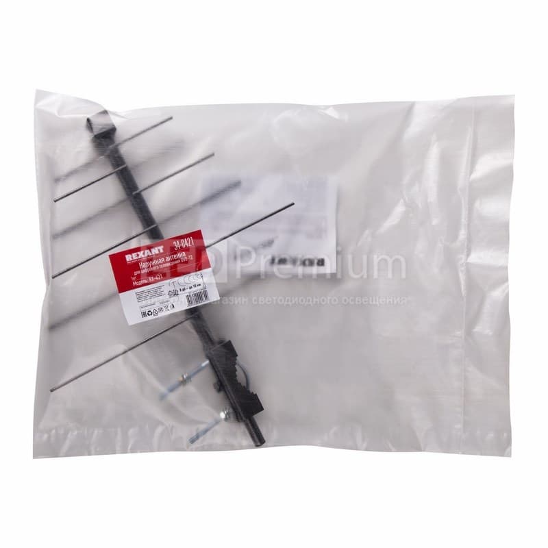 34-0421 ТB антенна наружная для цифрового телевидения DVB-T2 (модель RX-421) (пакет) REXANT  в Гусь-Хрустальном