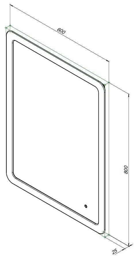 Зеркало Ирис 60х80 LED (316650)  в Гусь-Хрустальном