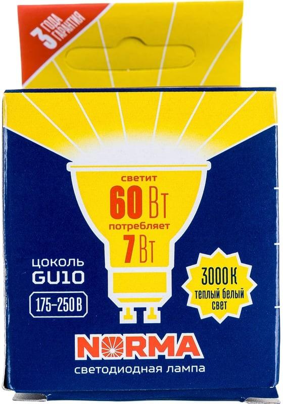 UL-00003838 Лампа светодиод. Форма "JCDR",мат.Серия Norma.Тепл. бел.свет LED-JCDR-7W/WW/GU10/NR 5008  в Гусь-Хрустальном