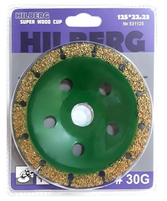 Чашка для резки и шлифовки 125 Hilberg Super Wood Cup 531125 ВЫВОД  в Гусь-Хрустальном