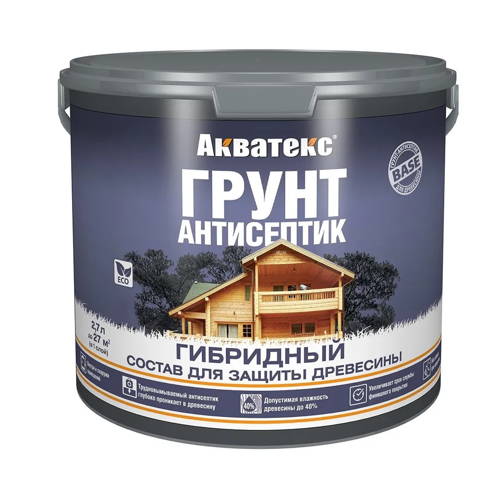 Акватекс Грунт-антисептик ГИБРИДНЫЙ 2,7 л  /1  в Гусь-Хрустальном