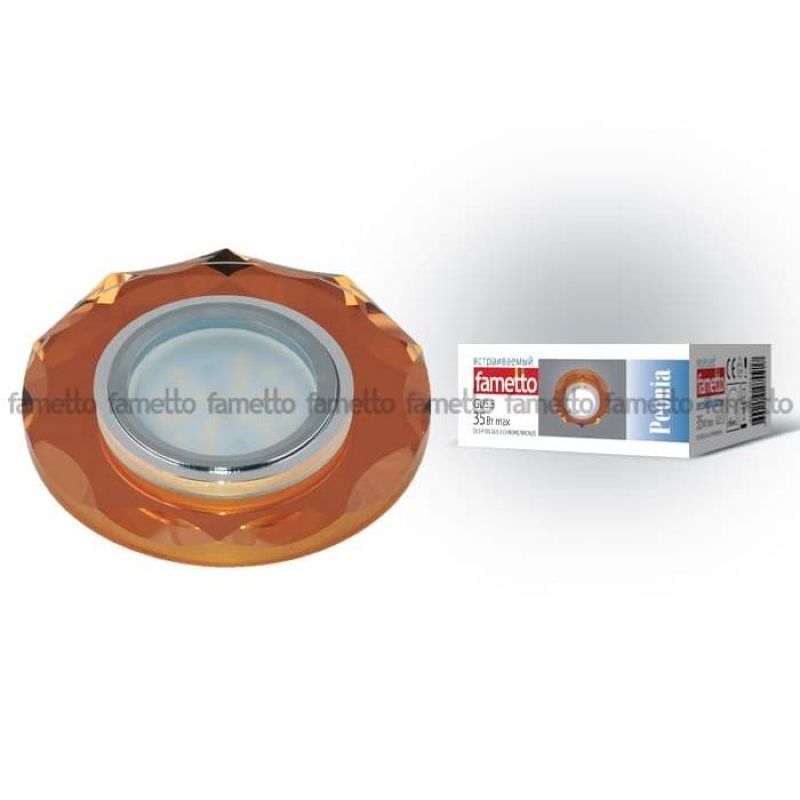 DLS-P105 GU5.3 CHROME/BRONZE Светильник декоративный встраиваемый многоугольник ТМ "Fametto" ххх  в Гусь-Хрустальном