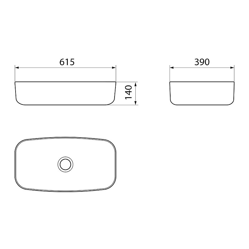 Умывальник накладной, овальный Point Веста 62, PN43702WB  в Гусь-Хрустальном