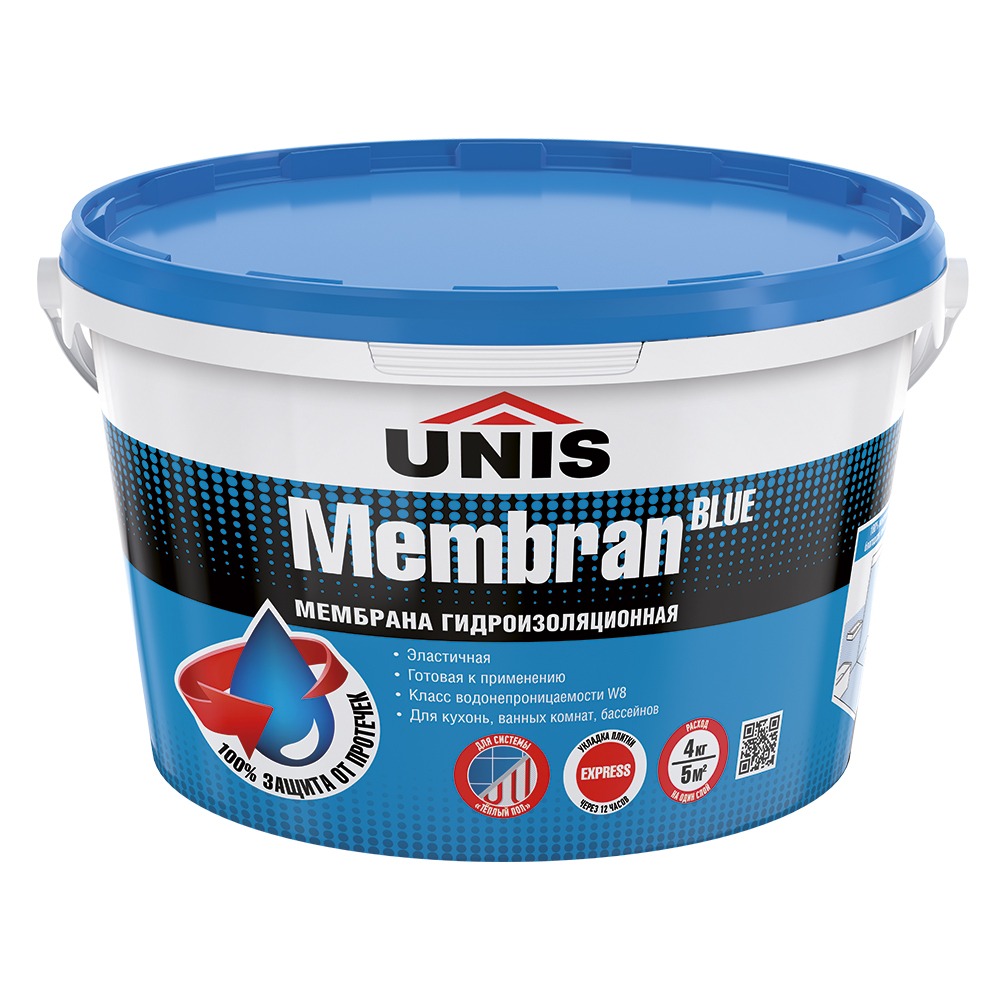 ЮНИС Мембрана гидроизоляционная BlueMembran 4 кг  в Гусь-Хрустальном