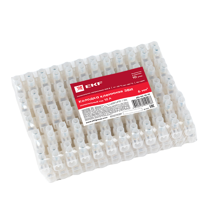 plc-KK-10-10 Колодка клеммная 10мм 10А (10шт.) EKF  в Гусь-Хрустальном