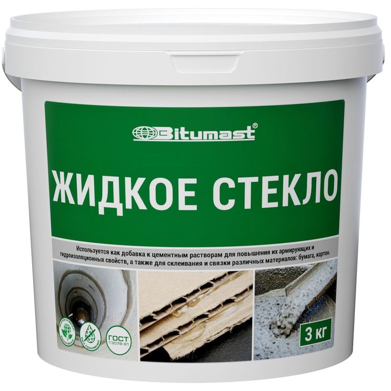 Жидкое стекло 3 кг Bitumast  в Гусь-Хрустальном