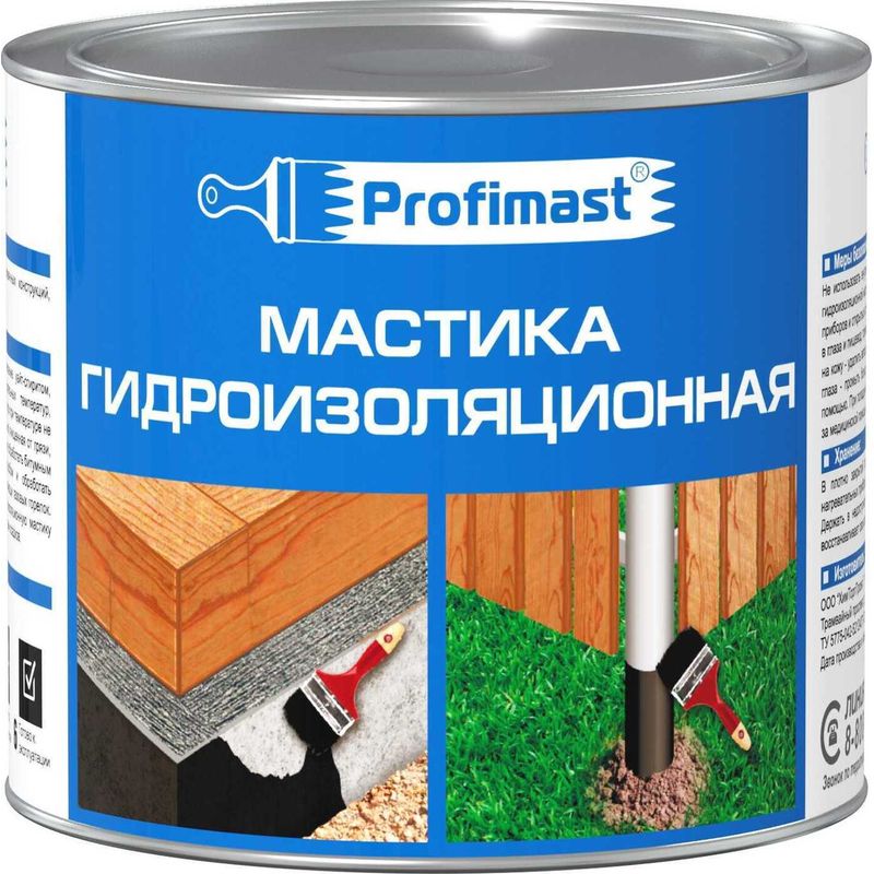 Мастика гидроизоляционная 2л/1,8кг/6 Profimast  в Гусь-Хрустальном