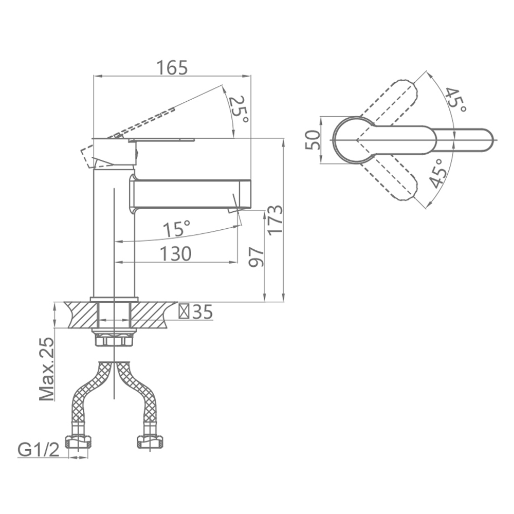 CAL6221A82 Смеситель для раковины  в Гусь-Хрустальном