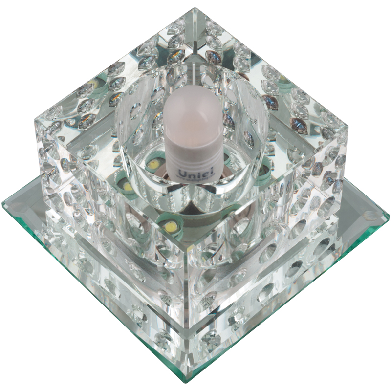 DLS-L116 G9 GLASSY/CLEAR Светильник декоративный встраиваемый, серия Luciole. Квадратный ххх  в Гусь-Хрустальном