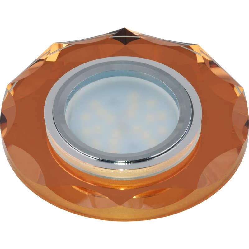 DLS-P105 GU5.3 CHROME/BRONZE Светильник декоративный встраиваемый многоугольник ТМ "Fametto" ххх  в Гусь-Хрустальном