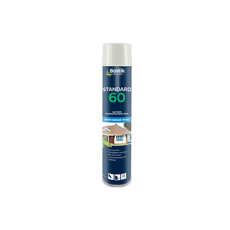 BOSTIK пена бытовая полиуретановая Standard 60, 750 мл. 1/12 3184  в Гусь-Хрустальном