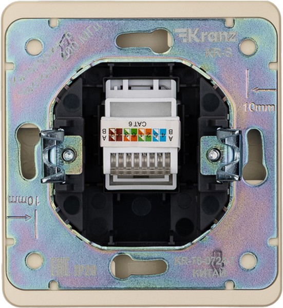 Розетка ROUND компьютерная RJ45 кат6 с/у шелк KRANZ  в Гусь-Хрустальном