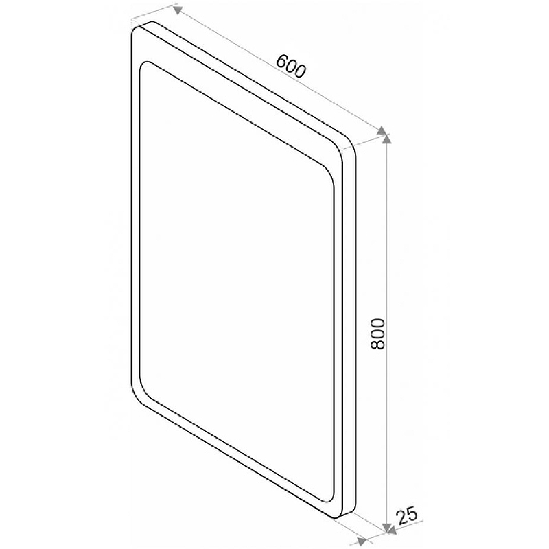 Зеркало Lacio LED 600x800 ЗЛП509  в Гусь-Хрустальном