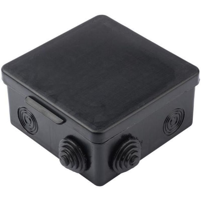 plc-kmr-030-014-b Коробка распаячная КМР-030-014 с крышкой  (100х100х50), 8 мембр. вводов чёрная IP5  в Гусь-Хрустальном