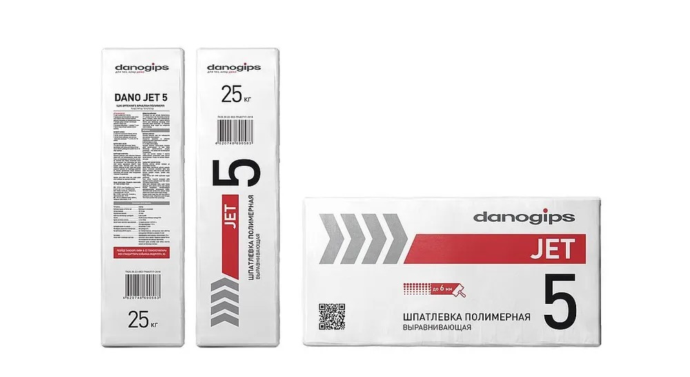 DANOGIPS Выравнивающая полим. шпатлевка DANO JET5 25кг(42) 00548667  в Гусь-Хрустальном