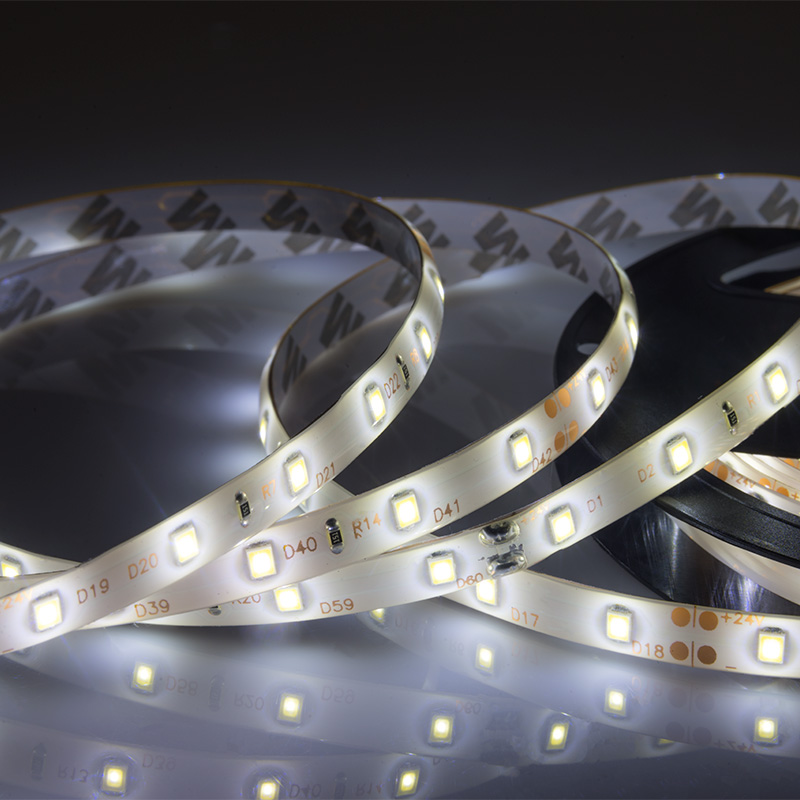 141-603 LED лента 24 В, 8 мм, IP65, SMD 2835, 60 LED/m, цвет свечения белый (6000 К)  в Гусь-Хрустальном