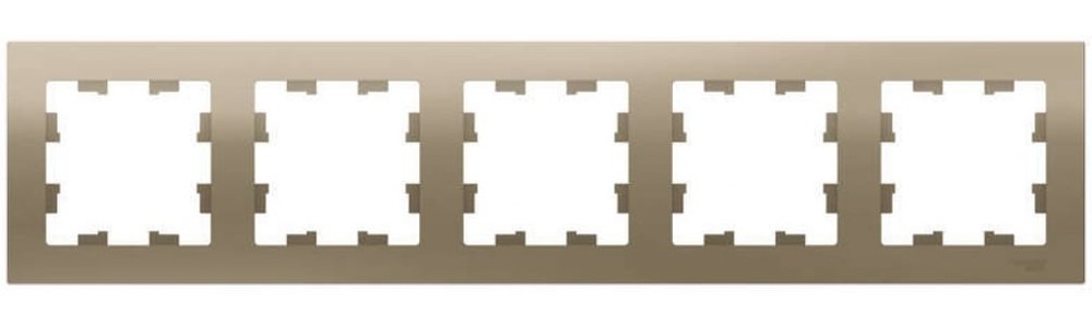 ATN000505 Рамка пятиместная ATLASDESIGN универсальная шампань  в Гусь-Хрустальном