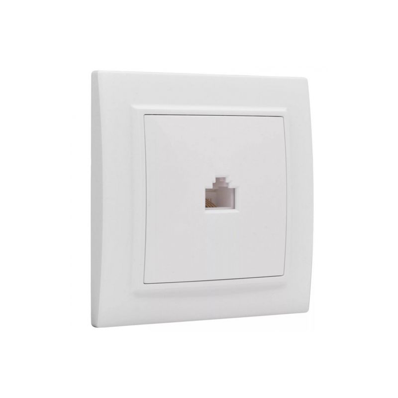 Минск Розетка RJ-45 1-местная СП  белая EKF  в Гусь-Хрустальном