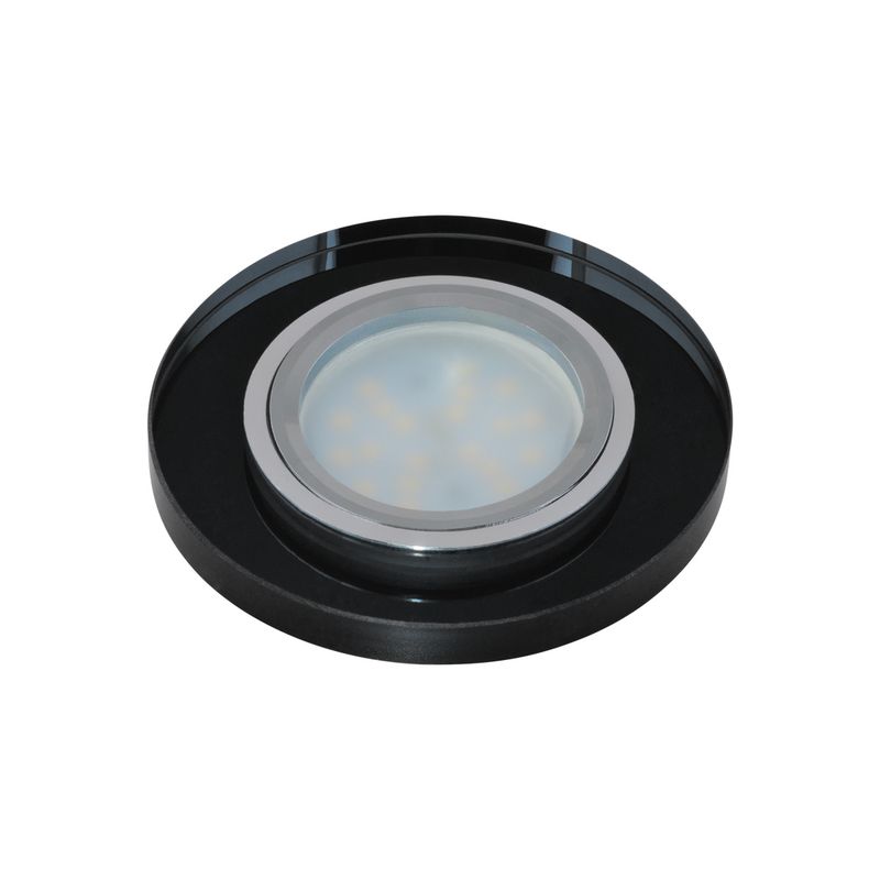DLS-P106 GU5.3 CHROME/BLACK Светильник декоративный встраиваемый ТМ "Fametto", серия "Peonia". Без л  в Гусь-Хрустальном