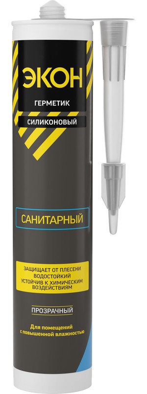 Герметик санитарный ЭКОН Прозрачный 280 мл  /12  в Гусь-Хрустальном
