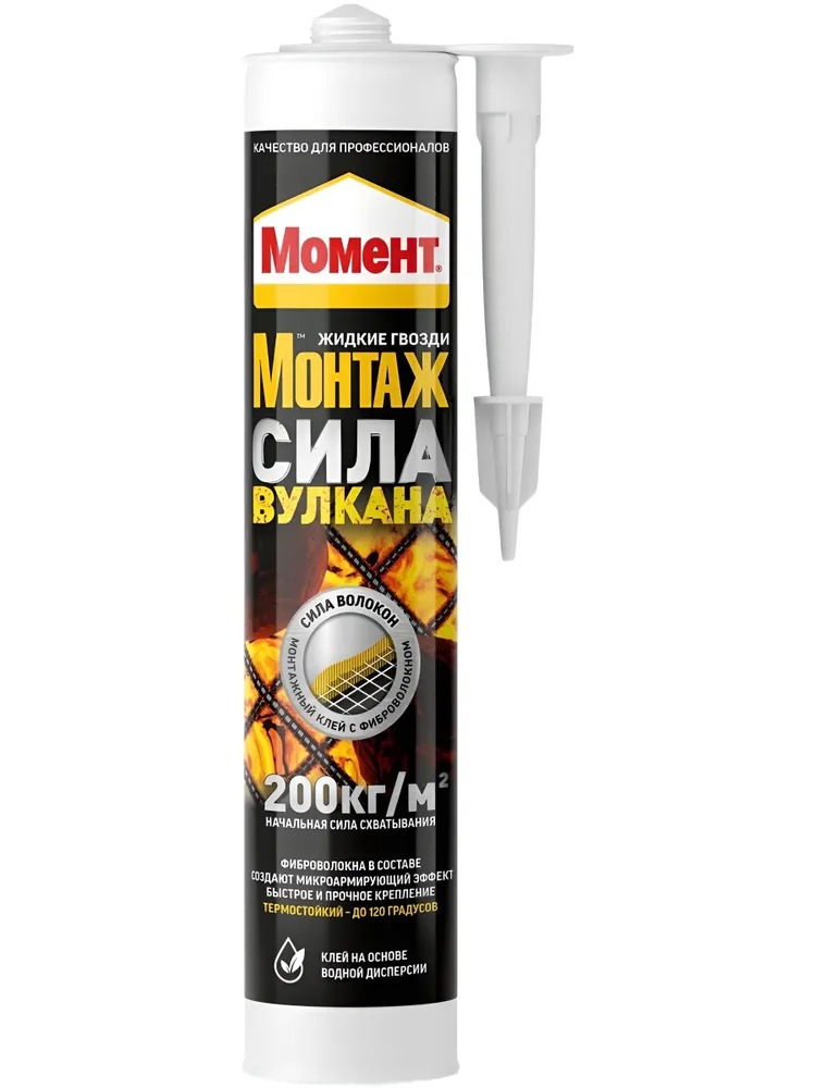 Клей Момент Монтаж Сила Вулкана Светло-серый 400г /12  в Гусь-Хрустальном