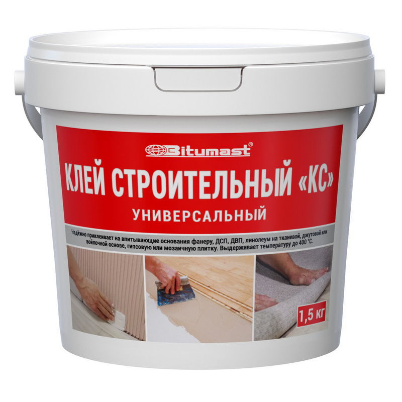 Клей строительный КС 1,5 кг Bitumast /12  в Гусь-Хрустальном