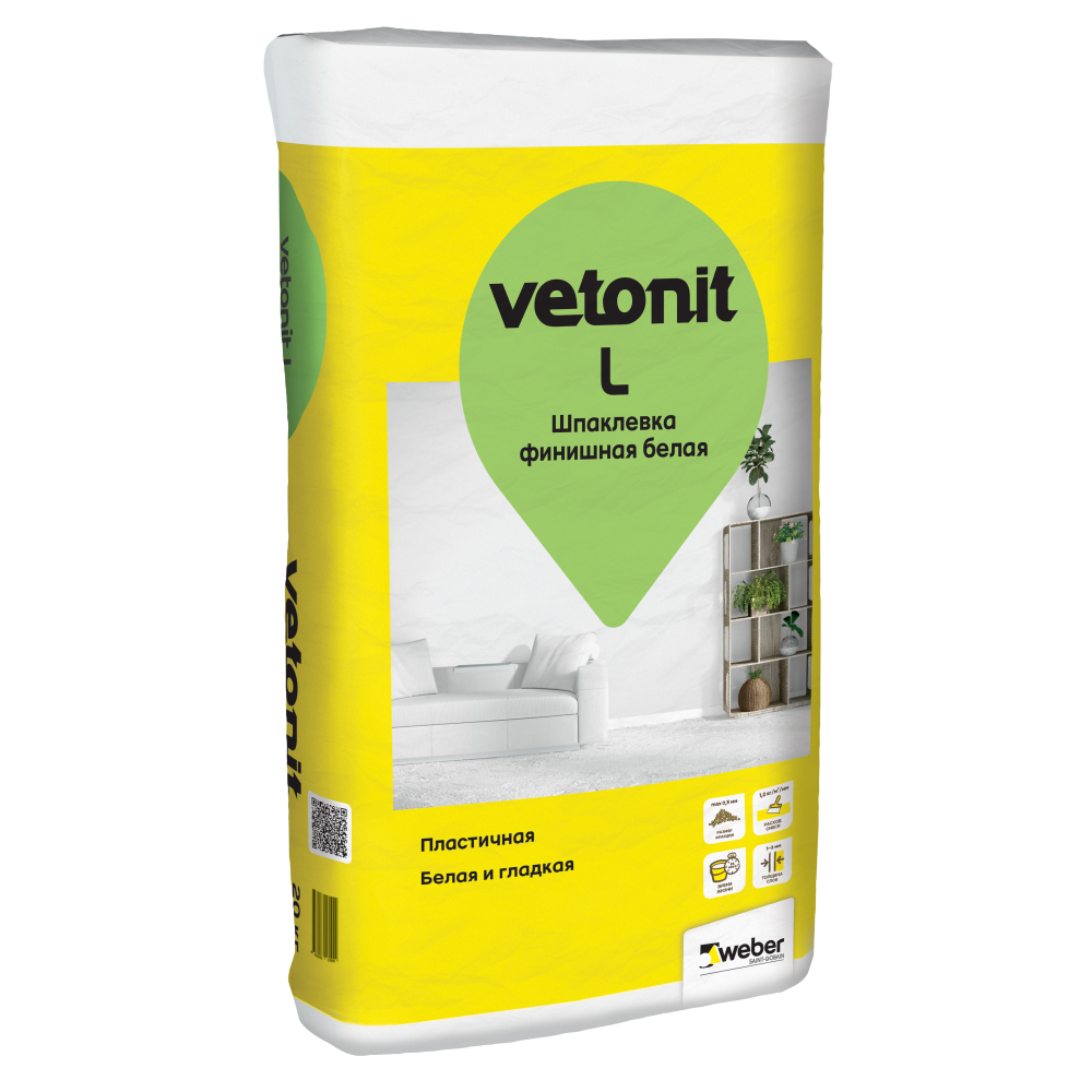 Шпатлевка финишная Л Vetonit 20 кг белый /54  в Гусь-Хрустальном