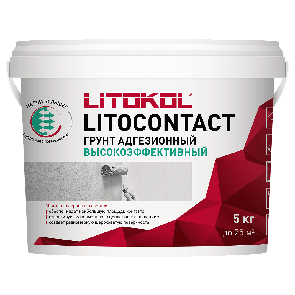 ЛИТОКОНТАКТ / LITOCONTACT грунтовка адгезионная 5кг  в Гусь-Хрустальном